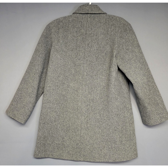 East 5th Coat Womens Medium Gray Wool Blend Walker Lined Button Front Pockets - Picture 14 of 14